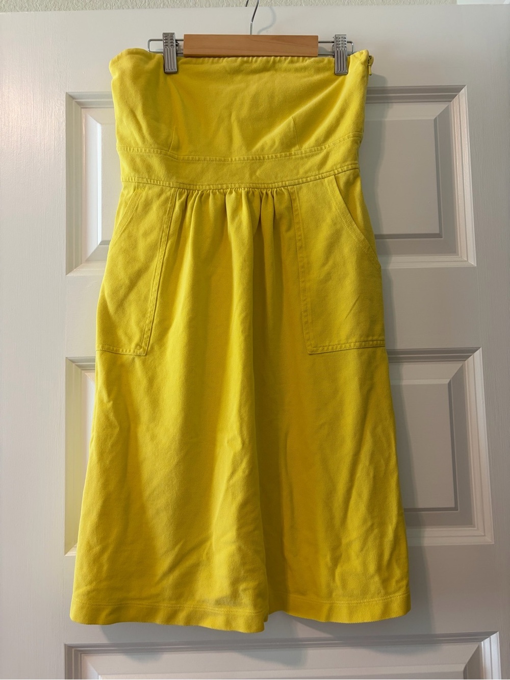 J. Crew  Women's Strapless Yellow Sundress Sz6